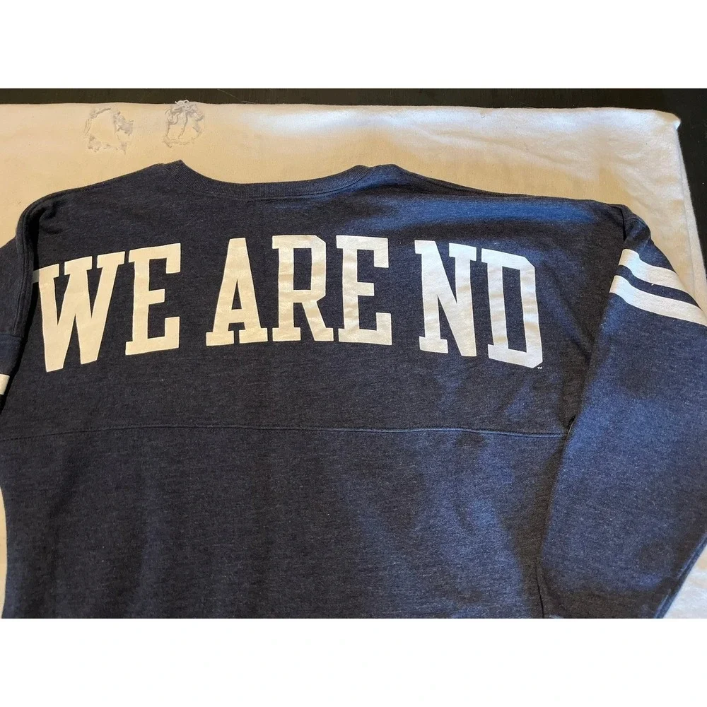 Notre Dame Fighting Irish NCAA Top Gray Long Sleeve‎ Spirit Jersey